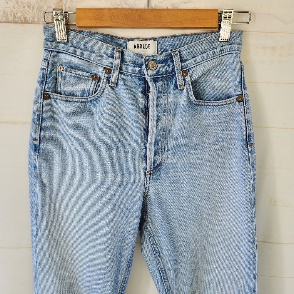 Agolde Riley High Rise Straight Crop Jeans - Picture 4 of 12